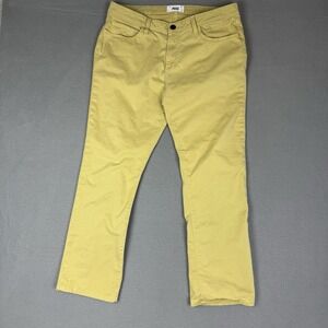 Paige Mens Taupe Normandie Straight Leg Japanese Twill Jeans Pants Size 34x28